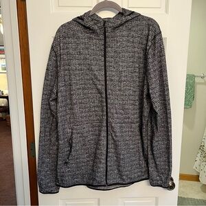 lululemon athletica Black and Gray Hooded Jacket